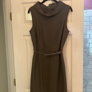 ANTONIO MELANI Brown Sleeveless Midi Dress